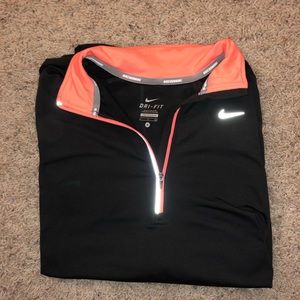 Nike Running Dark Gray Quarter Zip Size Small